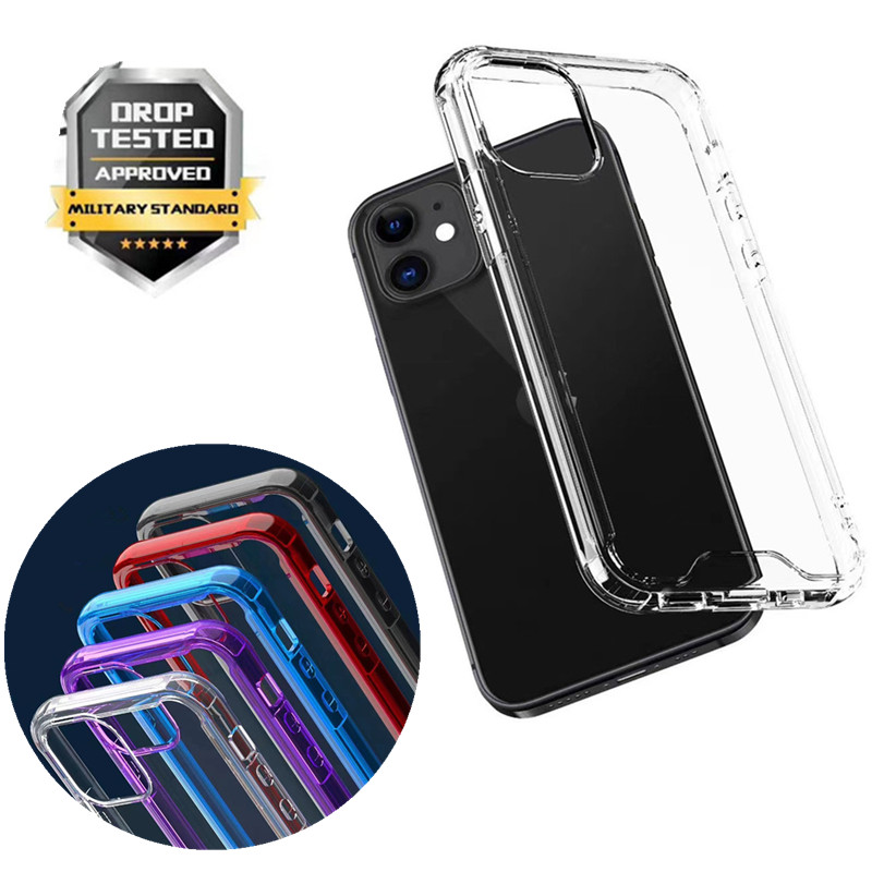 

Hard Clear Acrylic Case For Iphone 12 11 Pro Max XR X 6 7 8 Plus 6S Samsung A21S A71 A51 5G A31 M31 A91 A90 S20 A20E Shockproof Back Cover, Blue