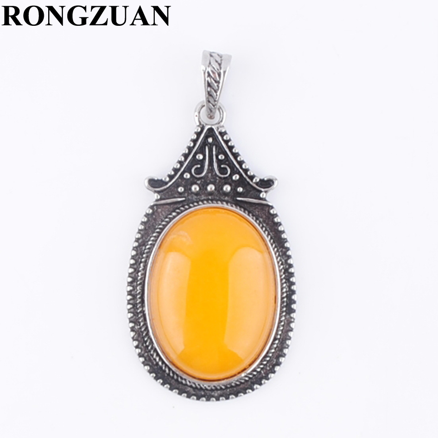 

Vintage Silver Pendulum Pendant Jewelry Natural Yellow Jade Oval Flat Bead Ancient silver Pendants for Necklace DN3707