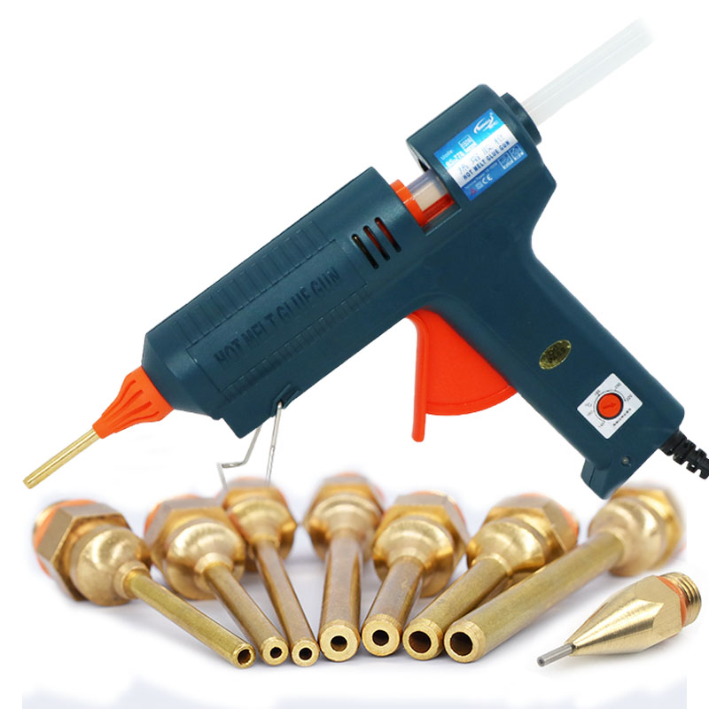 

Hot Melt Glue Gun 150W Long Copper Nozzle Adjustable Temperature 11mm Glue Sticks Professional Indusrial Household Gun