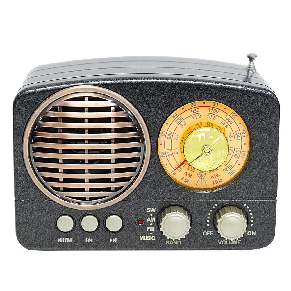 

M-161BT Potable Retro Radio Wireless bluetooth HIFI Speaker Stereo Headset FM AM SW USB AUX TF Card MP3 Multimedia Classical Receiver
