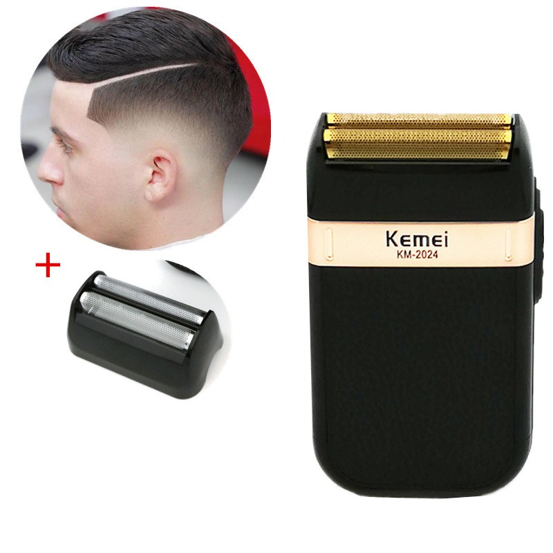 Kemei shaver men's beard trimmer wet and dry dual blade reciprocating electric shaver hair clipper black USB charging 5 DOUQb