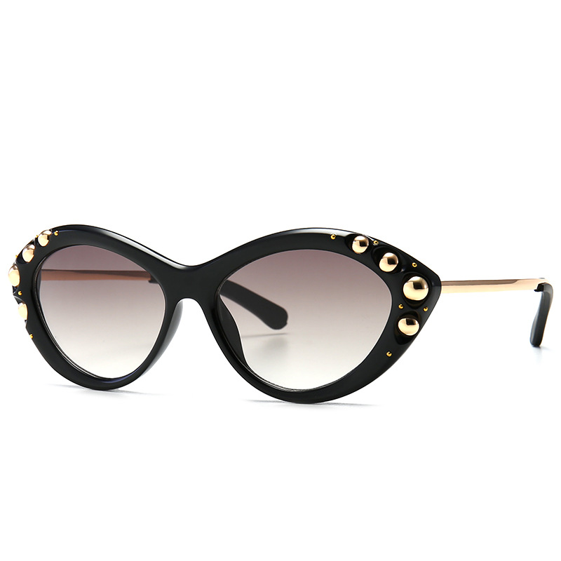 

Designer Sunglasses Studded Cat-eye Sunglasses Cat Eye Charm Sunglasses Trendy Fashion Accessories Modern Sun Glasses Eyeglasses, White;black