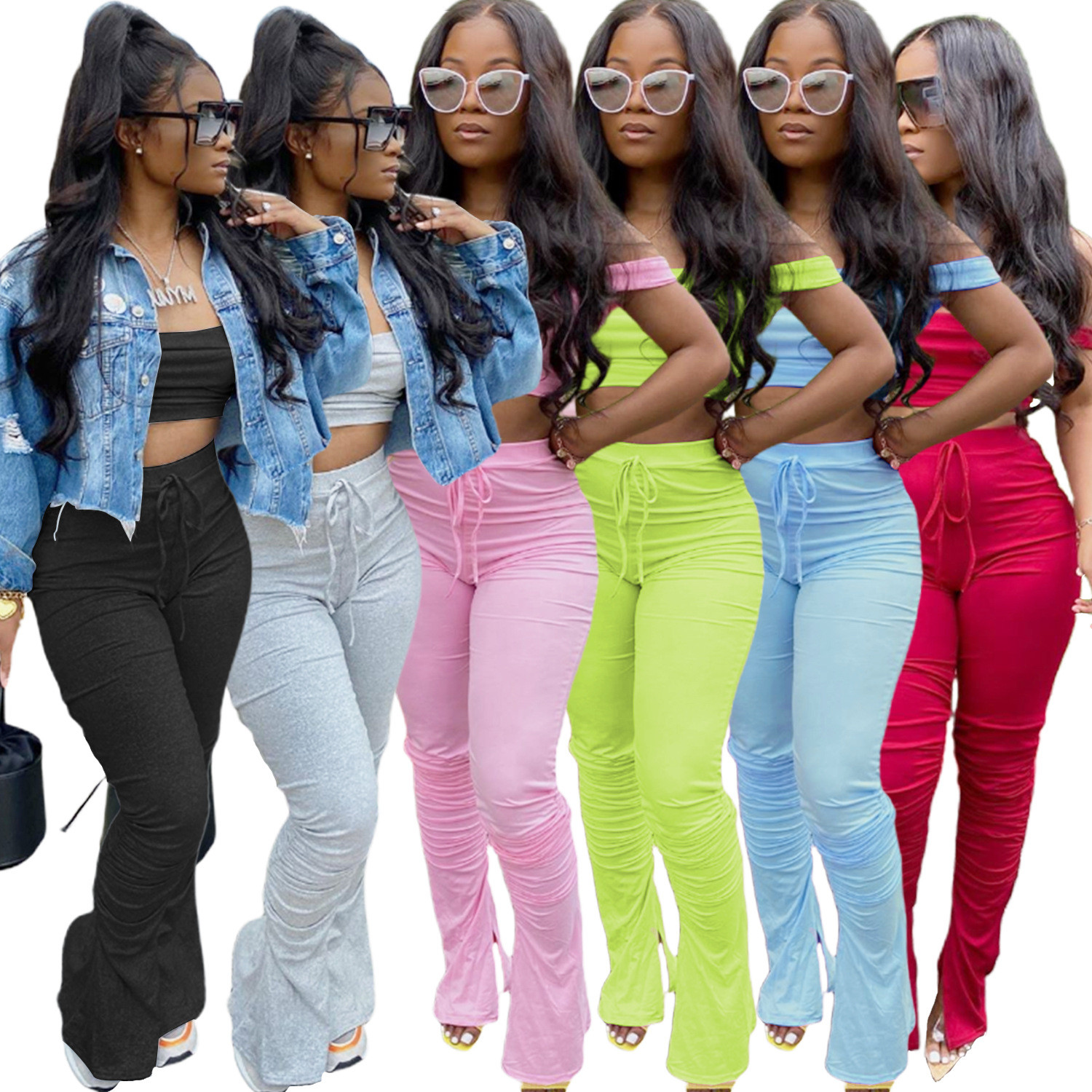 Skinny Long Pants Sets Tracksuit Tie Dye Lounge Wear Plus Size Two Piece Outfits for Women Oversized Tops