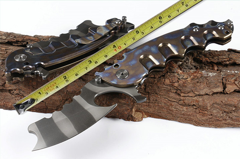 

Newer recommend Tiger brake (D2 sand blade) camping hunting knife folding knife