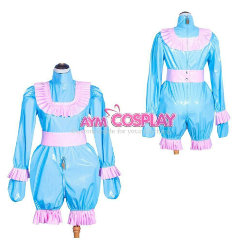 

Lockable PVC Rompers adult baby Dress pajamas Tailor-Made 2 Locks+gloves, Photo color