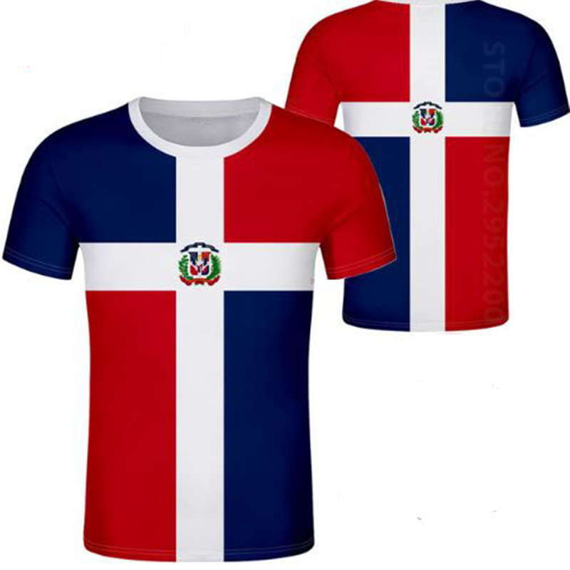 

DOMINICA t shirt logo free custom name number dma t-shirt nation flag spanish Dominican Dominicana republic print photo clothing, 1004