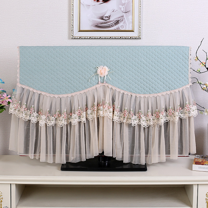 

TV Cover LCD Television Cover Dust TV Dust Set Hanging, Wind love beige