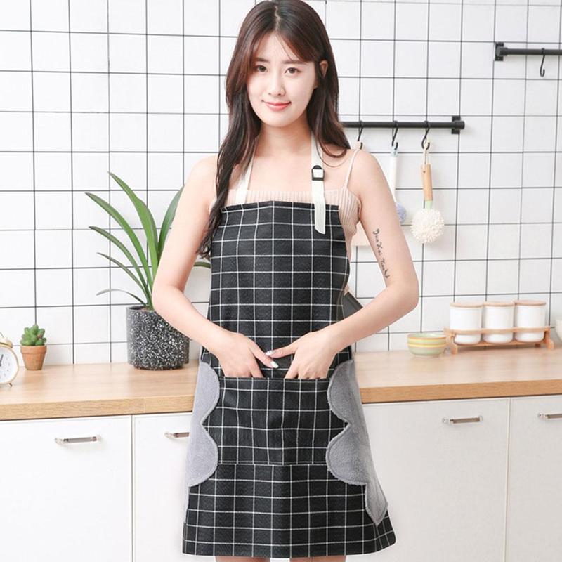 

Hand Wipe Antifouling Waterproof Apron Abrasion Proof Doil Water Kitchen Apron Oil Proof Waist Restaurant Kitchen Accessories