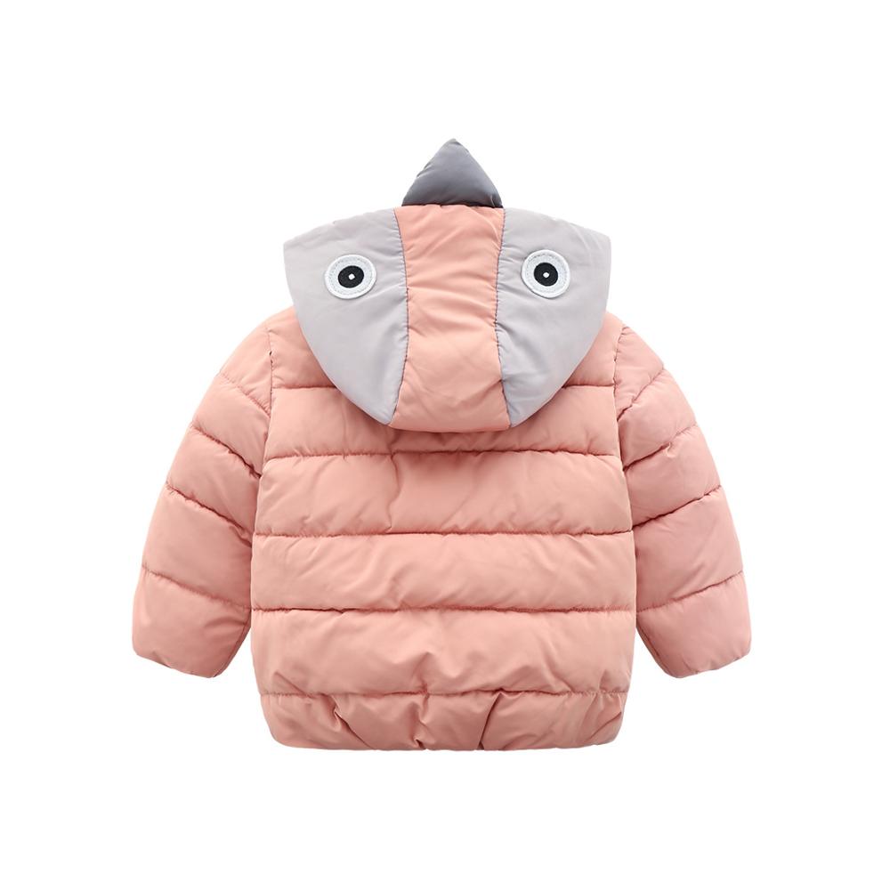 

Winter children's clothing cartoon hooded cotton baby warm cotton jacket, Pink
