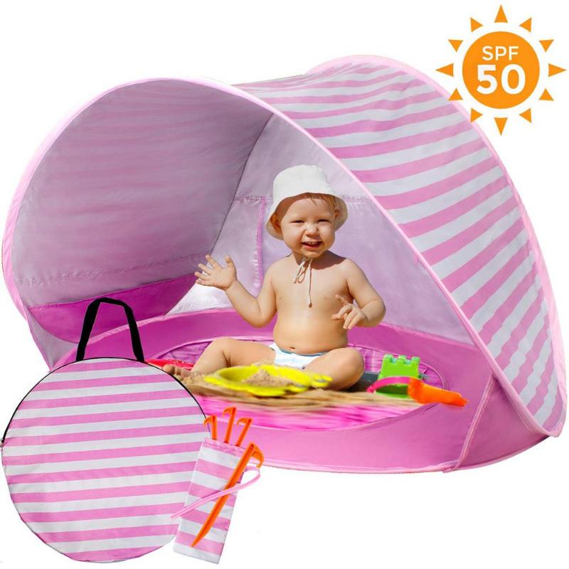 

Tents And Shelters Portable Baby Beach Tent Waterproof Up Outdoor Camping Sunshade UV Protection Sun Shelter With Mini Pool For Infant
