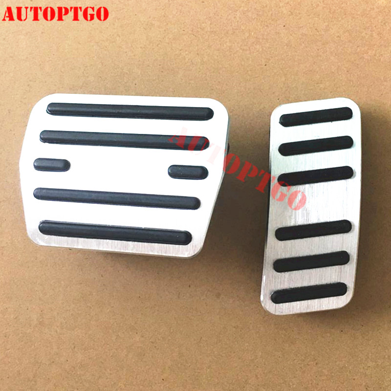 MT No Drill Gas Brake Pedal Stainless Steel Anti-slip Accelerator Brake Pedal Cover Fits A3 S3