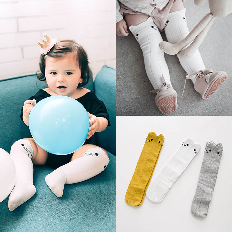 

2019 New Baby Socks cute rabbit Infant Knit Knee High Socks Toddler Socks Baby Girls Cotton Sock Casual Newborn Sock baby clothes A3668, Multi