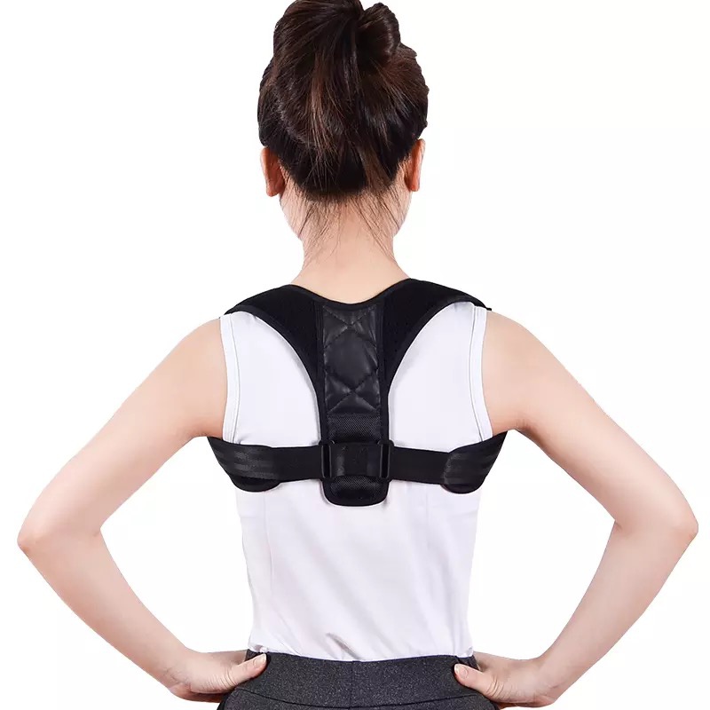 

2020 Adult Children Back Belt Adjustable Posture Corrector Child Adult Shoulder Humpback Correction Belts Support Poor Shoulder, Black