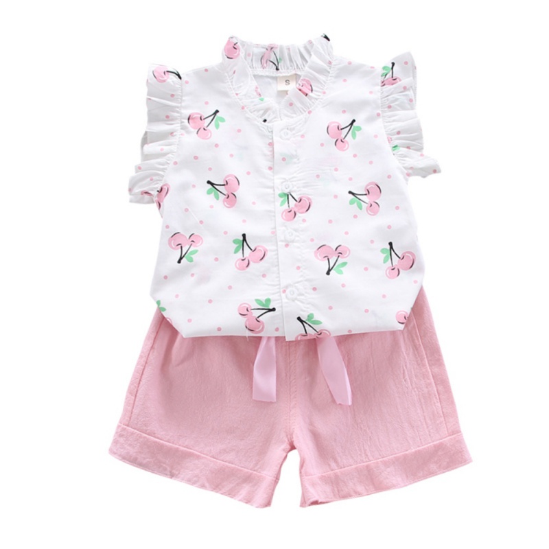 

New Kids Girls Clothing Sets Summer New Style Baby Girls Clothes short Sleeve T-Shirt+Shorts Pants 2Pcs Children Clothes Suits