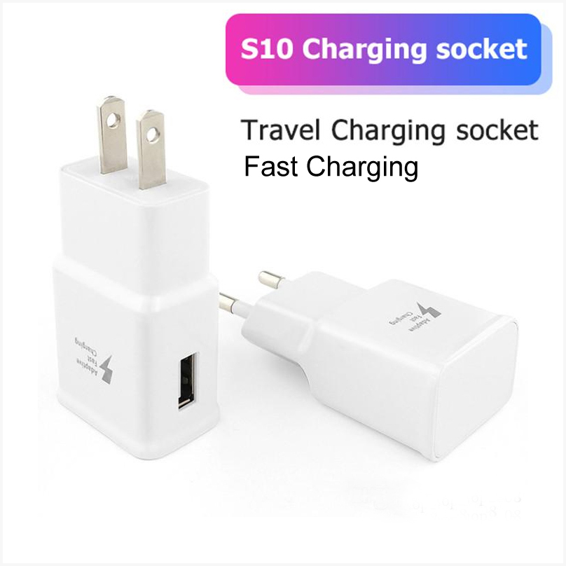 

OEM Quality Adaptive Fast Charging USB Wall Quick Charger 15W 9V 1.67A 5V 2A Adapter US EU Plug For Samsung Galaxy S20 S10 S9 S8 S6 Note 10