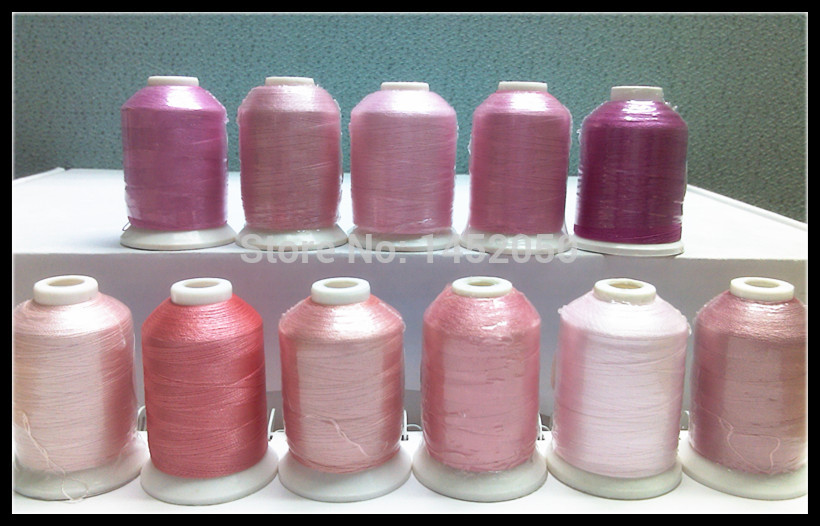 

11 Spools PINK COLORS Embroidery Machine Thread Free Ship