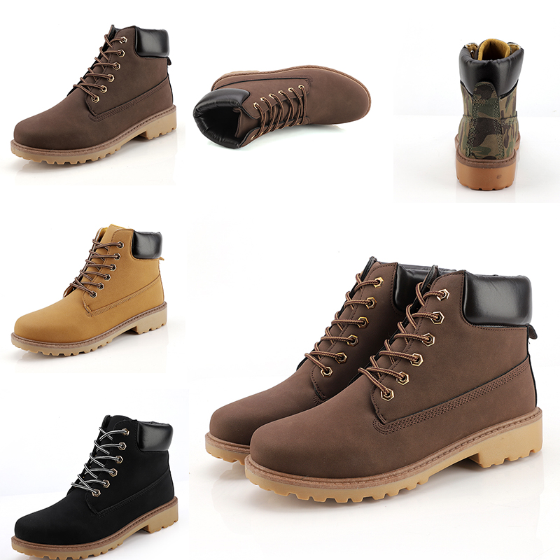 

Fashion Designer Leather Designer boots Men boots Camouflage black brown boots winter autumn Homemade brand Made in China size 39-44