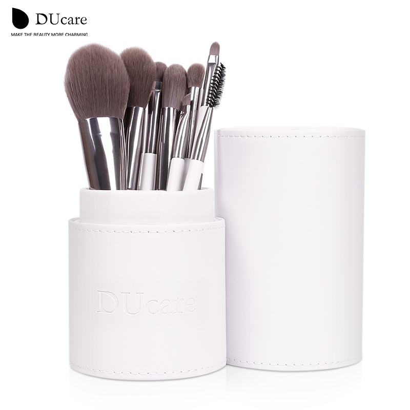 

New Arrival Makeup Brushes professional Cosmetics brush Set 8pcs High Quality top Synthetic Hair With White Cylinder brush set
