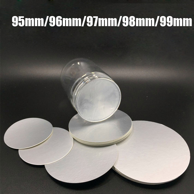 

200pcs 95mm/96mm/97mm/98mm/99mm PE/PET/PP/HDPE/Glass/Acrylic Bottle Induction Aluminum Foil Seals, Aluminum Foil Gasket/Pads