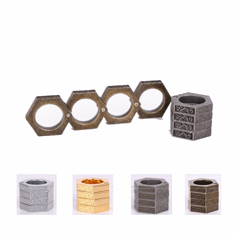Alloy Hand Buckle Brass Knuckle Duster Self-defense Equipment 4Colors Butterfly EDC Protective Gear Outdoor Self Defense Tool-image-478222371