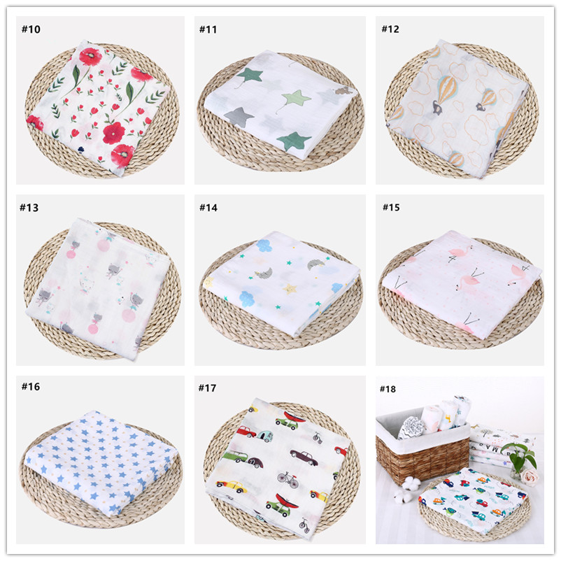 large 120120cm size gots certified 100 organic cotton blanket baby naturel safe bamboo and 100 muslin swaddle-image-495488681