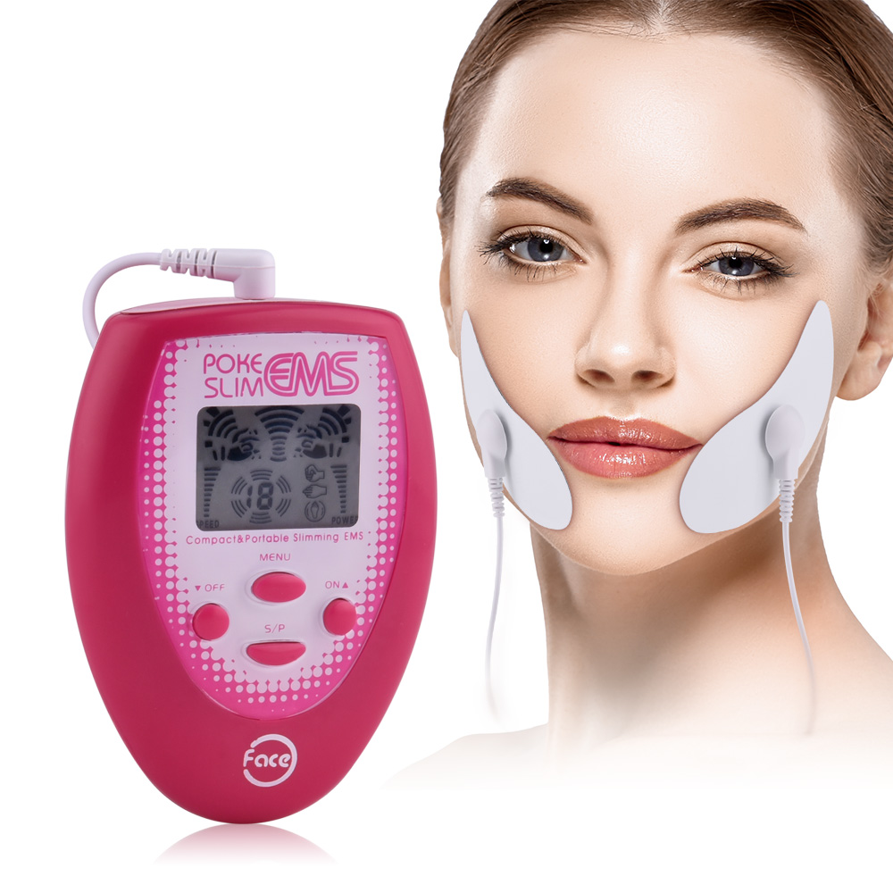 EMS Electric Slimming Face Pulse Massager Jaw Exerciser Facial Electronic Muscle Stimulation Electrode Face Cheek Patch Massager-image-529001772