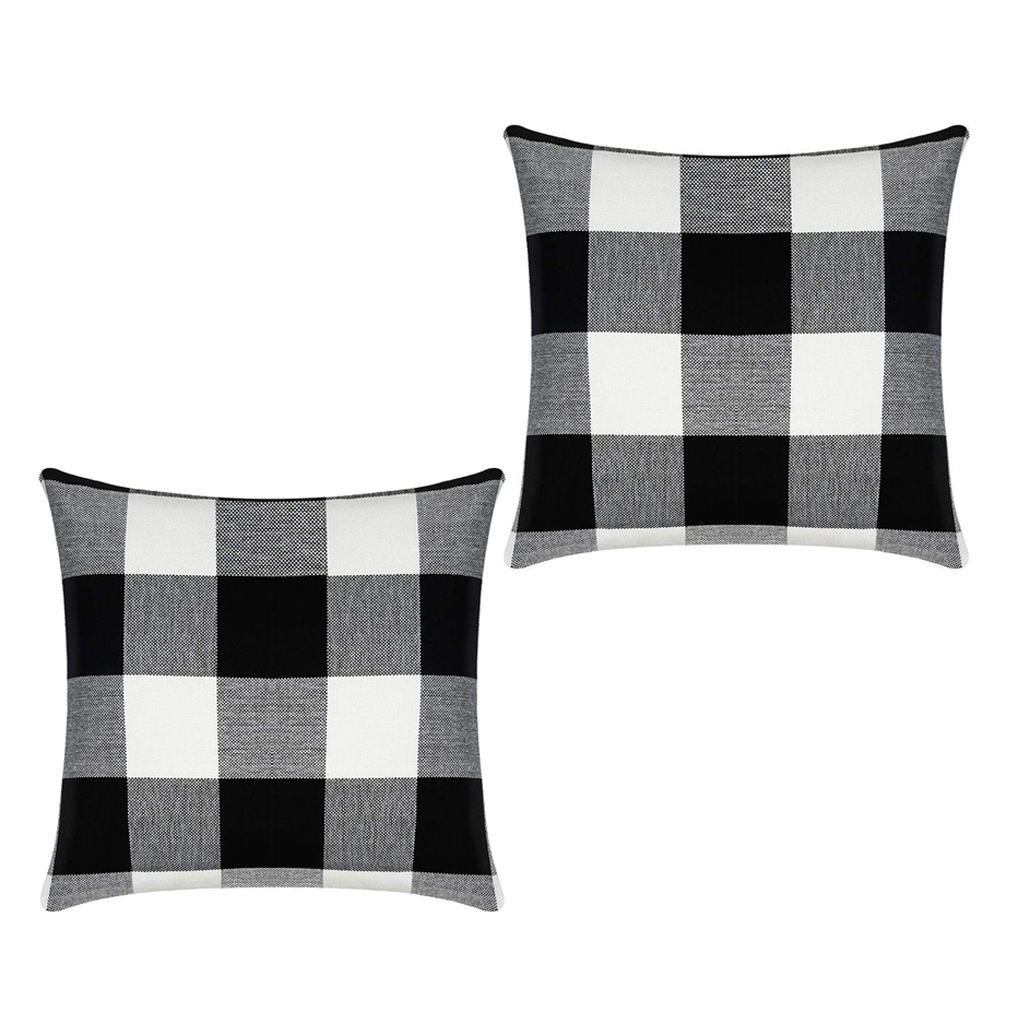 

2pcs cotton linen square throw pillow case sofa car cushion cover replace