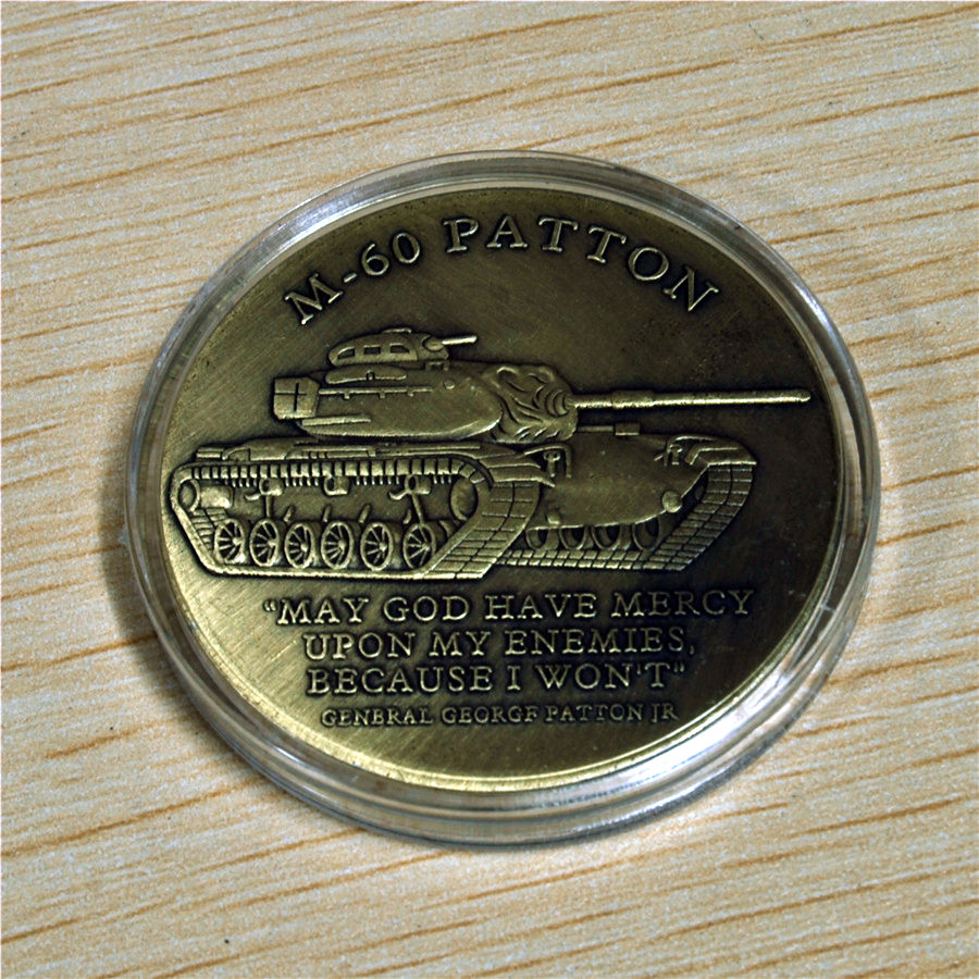 

Free Shipping 1pcs/lot,M-60 General George Patton Challenge Coin,New ancient bronze challenge coin