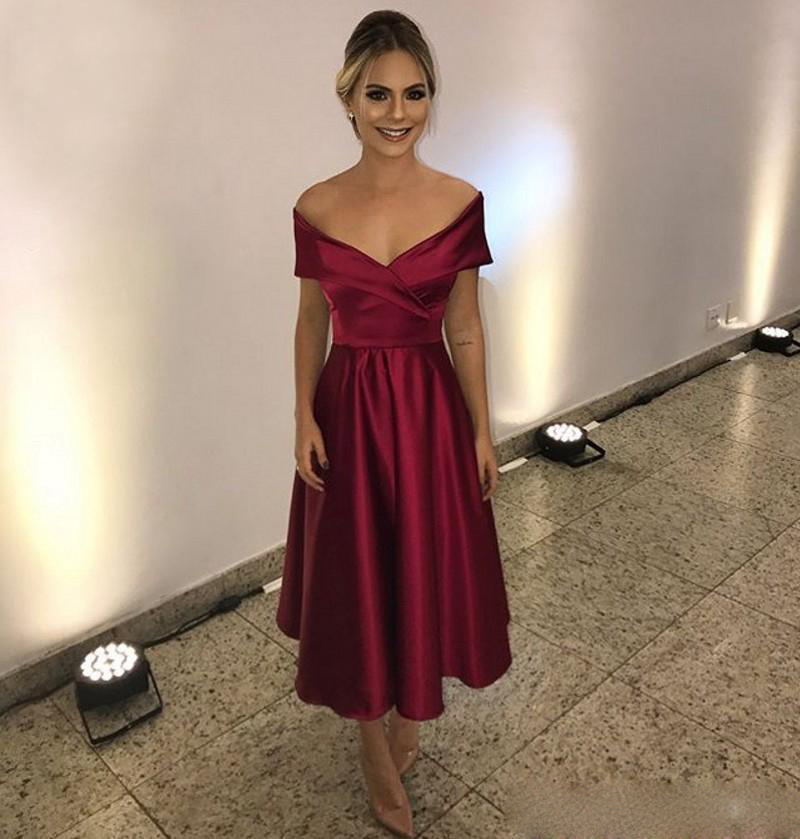 

Off the Shoulder Short Prom Dresses Burgundy Homecoming Party Dresses Cute Semi Formal Occasion Gowns Custom Made, Water melon