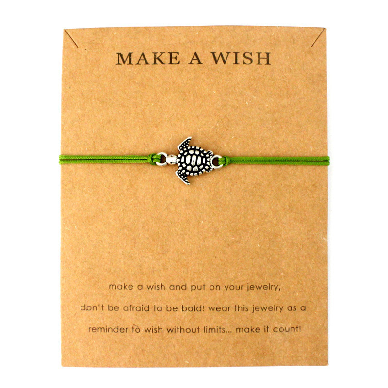 

Summer Beach Style Jewelry With Message Card Gold Silver Turtle Make A Tortoise Sea Turtles Charm Bracelets For Women