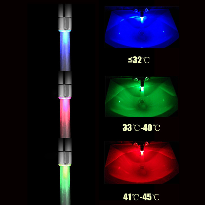 

Temperature-controlled led faucet light temperature sensor Intelligent LED Water tap Color Water Faucets Nozzle No need battery