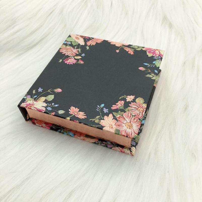 

Wholesale New 100 pcs 25mm lashes Packing box for eyelash package paper box color carton Eyelashes DIY flash packing