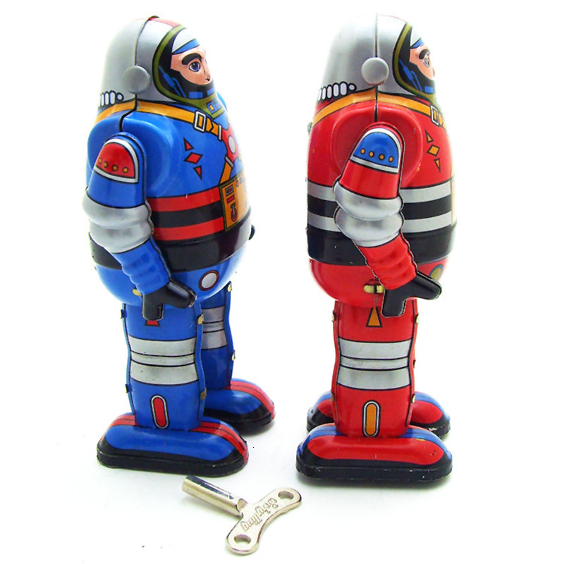 Robot astronaut televisiTin Toy Vintage Collectible Clockwork Tin Toy Decor Gift