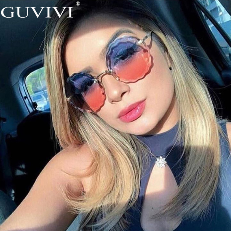 

Rimless Round Sunglasses Women 2019 Men Gradient Vintage Sunglasses Retro Mens Sun Glasses Brand Small Eyewear