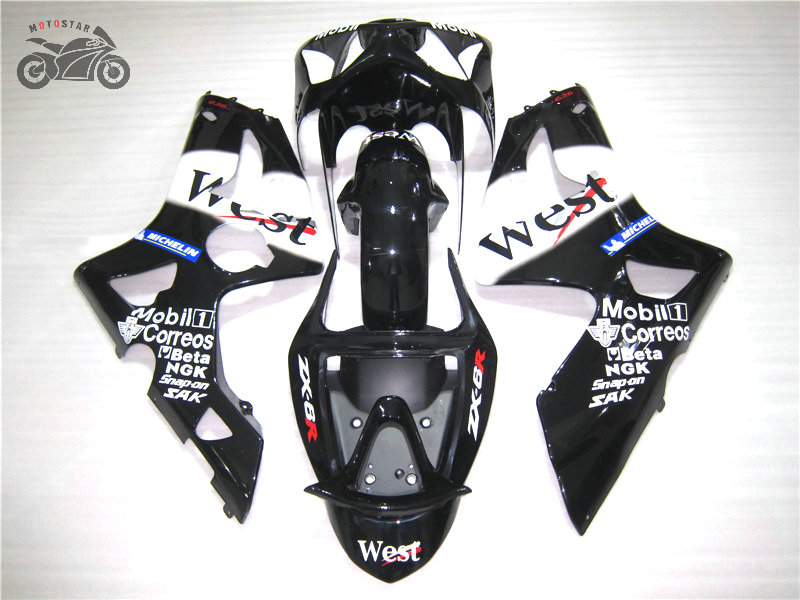 

100 injection motorcycle fairings for kawasaki ninja zx6r 636 zx6r 2003 2004 03 04 zx 6r road racing body repair fairing kit, Same as the picture