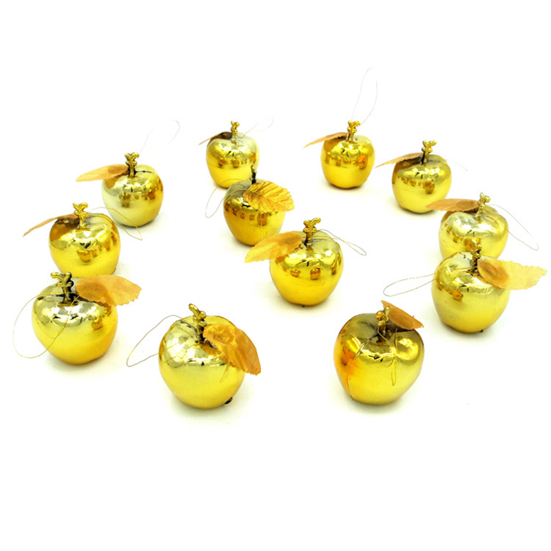 

New 12Pcs Christmas Decoration Apples Tree Hanging Ornament Home New Year Party Events Fruit Pendant SF66