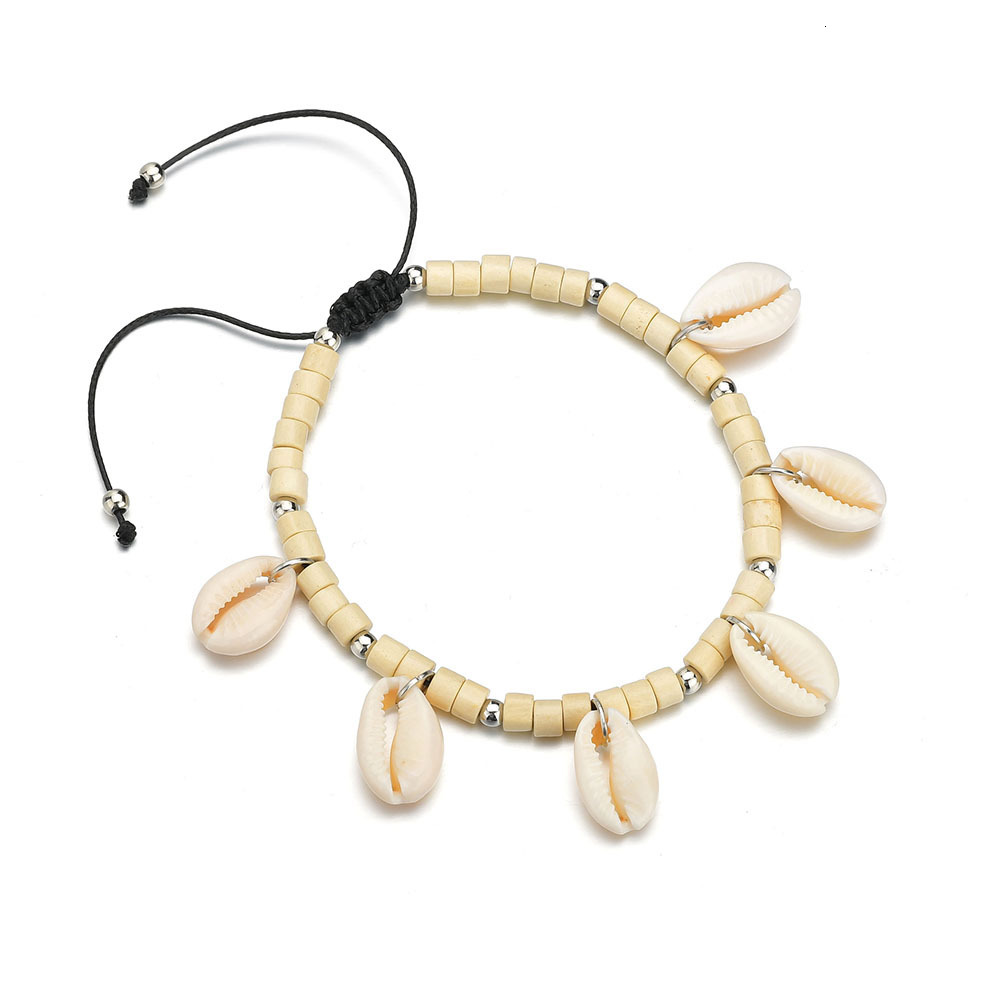 

Shell Ocean Disturbance Sago Second Anklet Tassels Sandy Beach Manual Weave Summer Anklet Bracelet