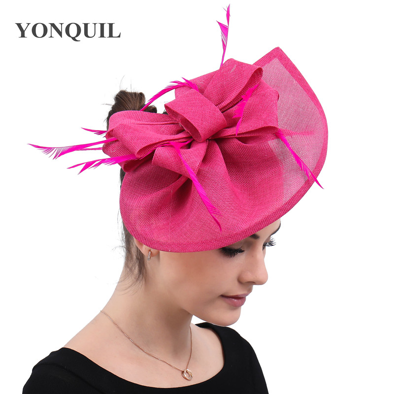 ladies pink wedding hats