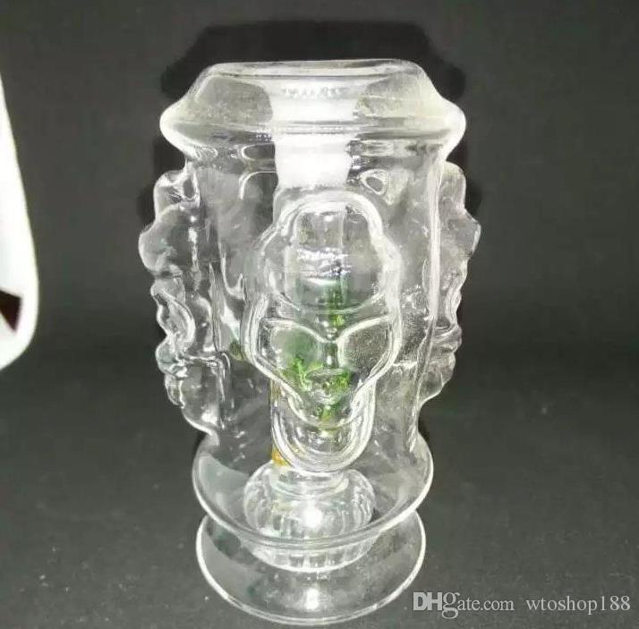 

Four skull bone water bottle Wholesale Glass bongs Oil Burner Glass Water Pipes Oil Rigs Smoking Free
