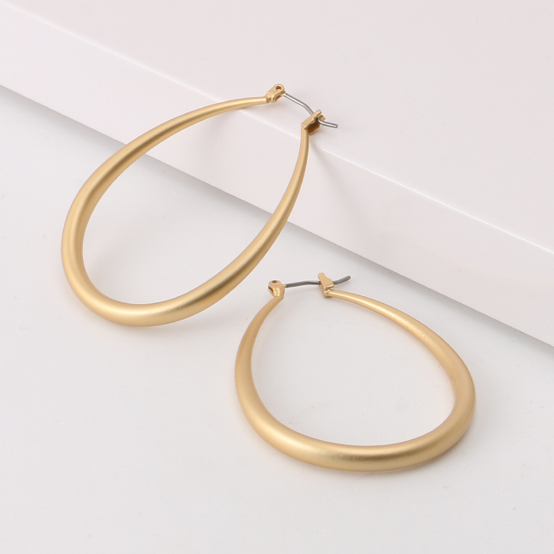 

Hoop & Huggie Fashion Round Earrings Drop Oval Gold Retro Style Six-color Grid Elegant Ladies Banquet Preferred Exaggerated