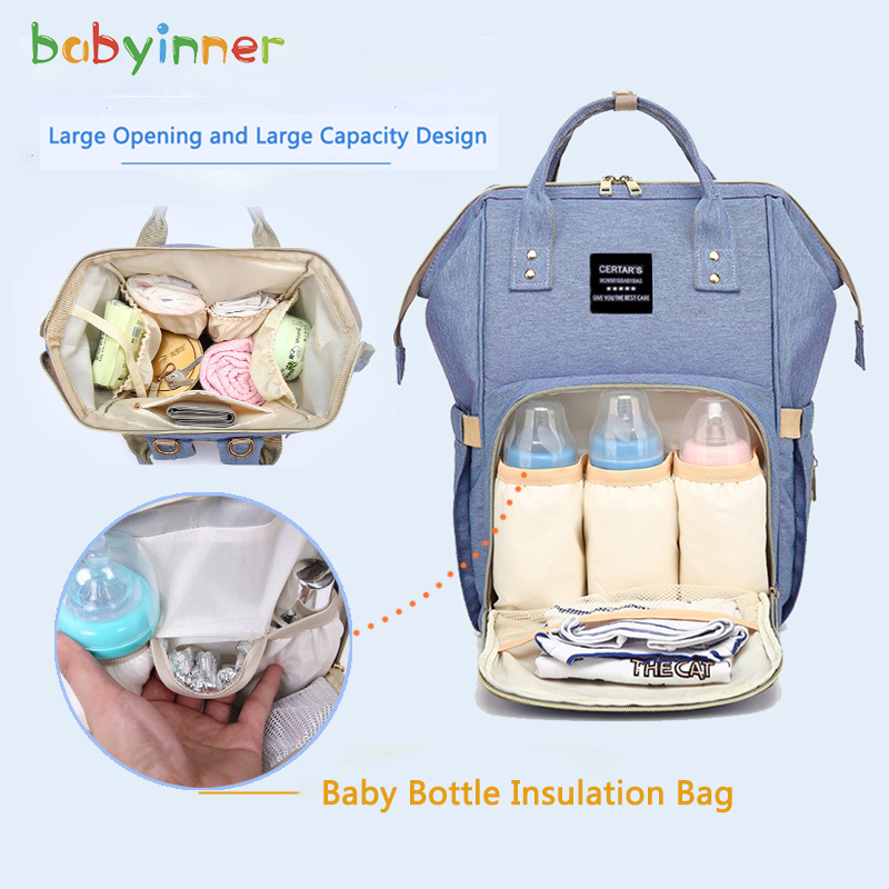 

Baby Inner Mummy Maternity Diaper Bag Mom Backpack Multi-functional Wet and Dry Partition Waterproof 10*8*16 In, Black