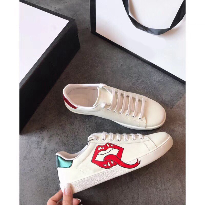 

Shoes 3D Printed Men Women Sneakers Top Quality Genuine Leather Embroidered