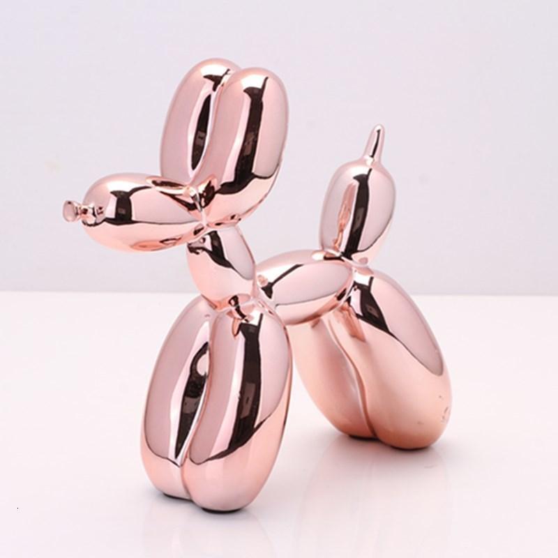 

Jeff Koons Shiny Balloons Dog Statue figurines Simulation Dogs Animal Art Sculpture Resin Craftwork Home Decoration Accessories