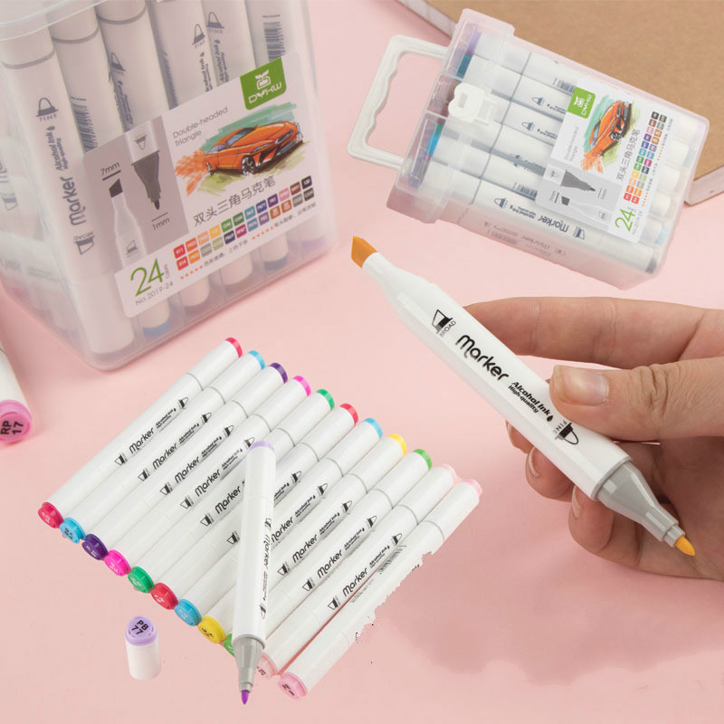 

12 18 24 36 Marker Pen Set Brush Dual Headed Watercolor Brush pen skteth markers for drawing painting set