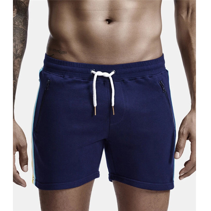 

Mens Fitness Shorts Fashion Side Rainbow Stripes Stitching Casual Shorts Lace Up Designer Pants