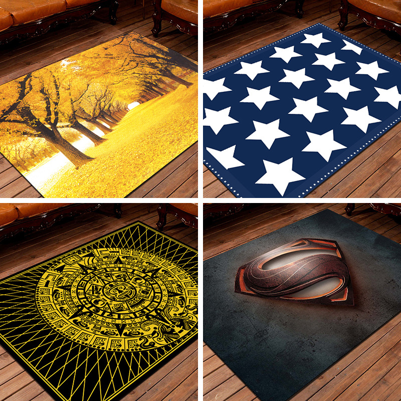 

Nordic Polyester 3D Printed Carpets for Living Room Bedroom Decor Carpet Kids Room play Area Rug Child Crawl Tatami Non-slip Mat, 13