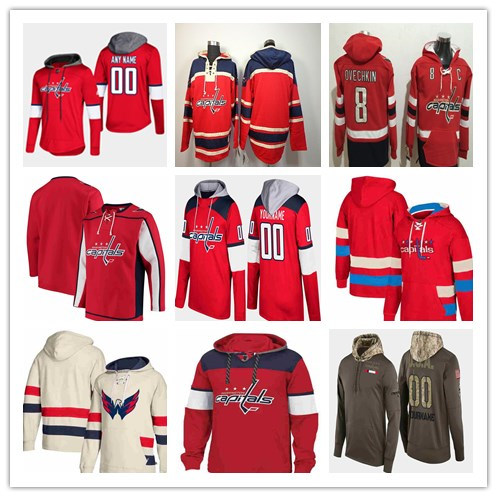 

2019 Men's Washington Capital Hoodies Alex Ovechkin Nicklas Backstrom Tom Wilson Braden Holtby TJ Oshie Kuznetsov Hockey Sweatshirt Stitched, Orange