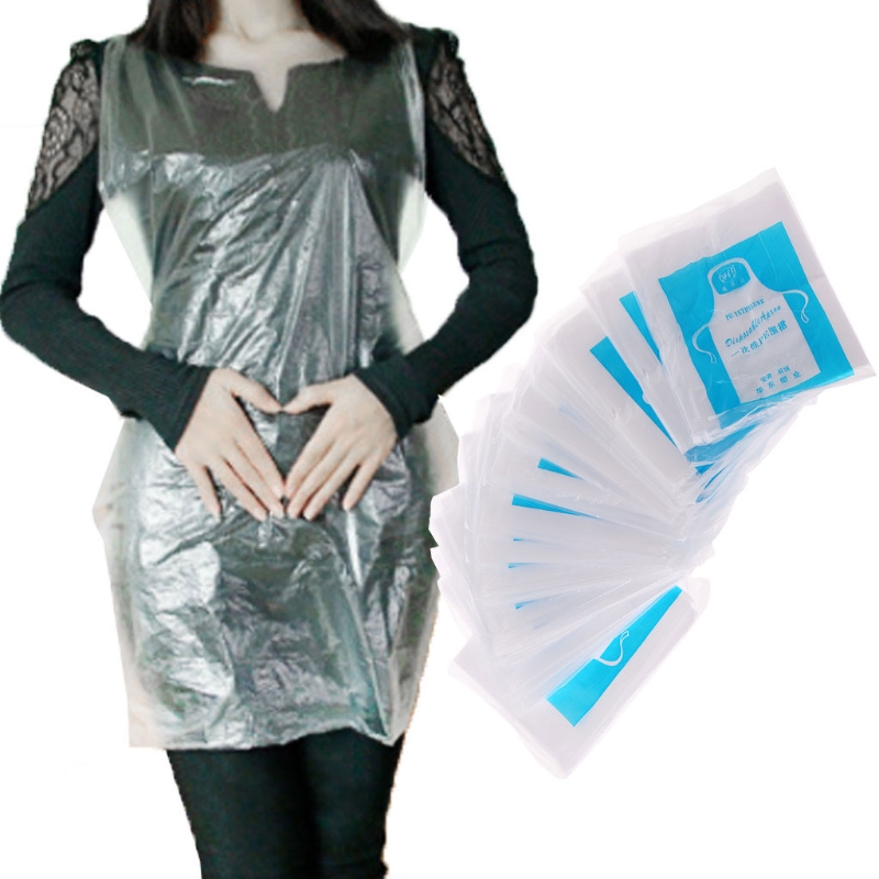 

Multifunctional Disposable Apron Cooking Painting Waterproof For Men Women Disposable Plastic Clear Aprons