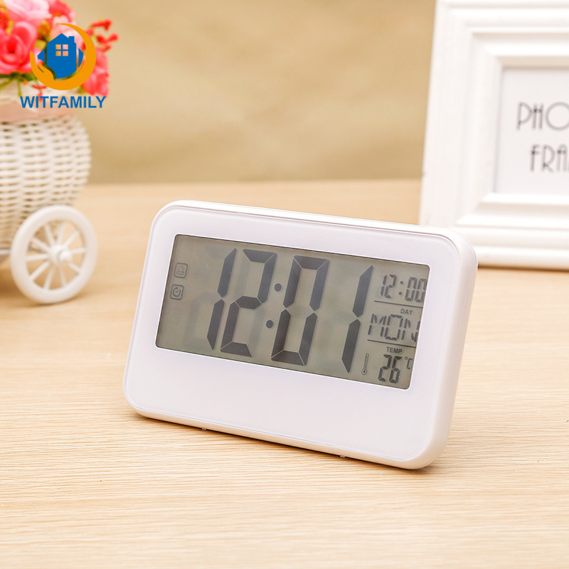 

LED Digital Alarm Clock Luminous Lazy Light Alarm Clock HD Large Screen with Temperature Display Calendar