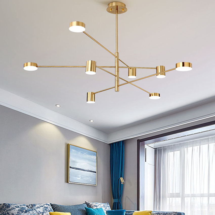 Nordic living room decor pendant lamps gold black modern led suspension luminaire dining bedroom Chandelier Light Fixture-image-514510775